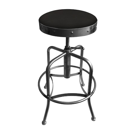 Holland Bar Stool Co Adjustable Stool, Clear Coat Finish, Canter Espresso Seat 910CL003